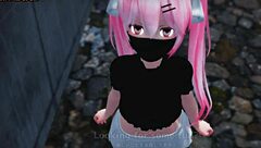 cute vampire sucks you dry blowjob creampie hentai anime