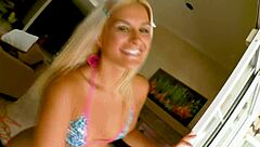 kaycee brooks enjoys a cute coed session with big cock pov and facial