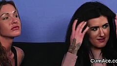 Unusual Sex Kitten Devours Jizz in Extreme Blowbang Facial!