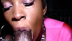 Ebony Milf Slut Sucks Big Black Cock for Intense Facial Cumshot