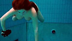 Horny Teen Mermaid Vesta Bathes Underwater In Bikini