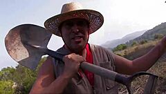 french amateur couple fucks outdoor in bent over position