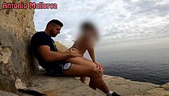 Watch me fuck this big ass latina girlfriend bent over rough in public with sea view - juliashadow009