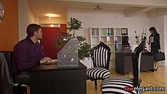 the busty spex lesbo is getting eaten out