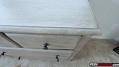 Perv stepson uses toy to satisfy busty milf stepmom