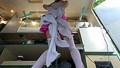 Boss Fixes Alice Panties for Better Pussy Display