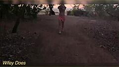 I love flashing my big tits at sunset