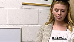 Officer Billy grabs milf's huge tits at work