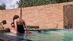 Ever fucked in pool with huge natural tits?