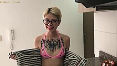 latina bbw pays blender technician with her body