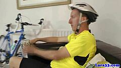 British mature woman PICKS UP cyclist in lingerie for DOGGYSTYLE FUCK