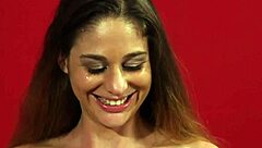 Horny Kitten Swallows Every Drop of Cumshot on Her Face in Blowbang