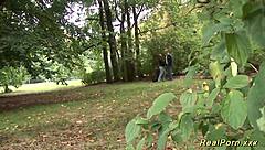 german stepmom picked up for passionate outdoor sex encounter with amateurs