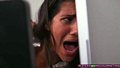 Victoria Valencia screams during hardcore office fucking!