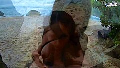 First blowjob of the year on the beach with a stranger's big cock