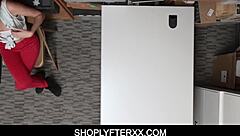 latina shoplifter caught stealing by security guard. angel del rey faces deep consequences at the shop.