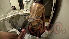 Tattooed Bia Morena Sucks Monster Cock With Big Tits