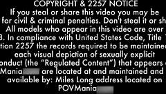 Brooke Johnson and Claudia Valentine take your cum in POV threesome.