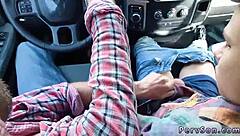 young seaman explores gay outdoor pitstop fun