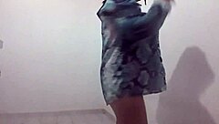 Beautiful Latina Lesbian Dances Seductively At The Club With Friends Around