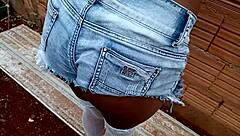 i tested the teen brazilian fan in lingerie, fucking her anal while she masturbates in the group.