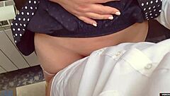 Student Fucks Teacher Doggystyle And Cums In Panties.