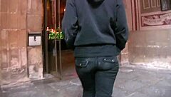 teens explore monastery outdoors