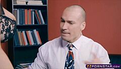 i'm the busty office slut giving blowjob and anal