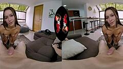 vrlatina - beautiful little 18+ latina in first vr scene