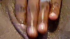 ebony babe says, 'i'm gonna please my big ass with toys'