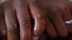 ebony babe says, 'i'm gonna please my big ass with toys'