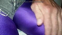 Big spandex bulge tease with intense teasing actions