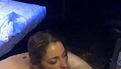 Anastasia Ocean Gives A Hot Blowjob While Masturbating With Cum On Tits