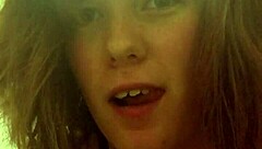 sucking my boyfriends big dick with my tits out