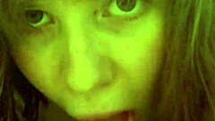 sucking my boyfriends big dick with my tits out