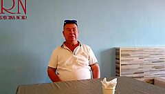 Naked Waitress Teases Guest In Restaurant