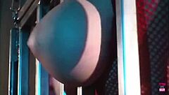 A Brunette in a Cage Performs to Gain Freedom