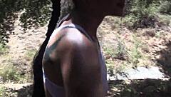 Exciting Naked Aerobic Workout In The Woods!