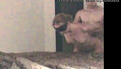 Light bondage contrasts with intense amateur fucking, bound and handcuffed