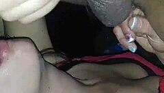 Sexy Alicia Deepthroats Big Cock with Finger in Ass