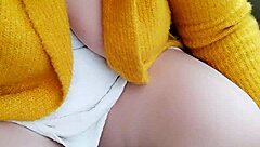 Fat BBW Voyeur Masturbates In Car With Intense Strokes