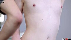 threesome with little 18+ and my girl, homemade taboo threesome with blowjob and orgasm