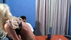 Hot blonde milf Vicki Vogue seduces as a cougar.