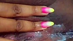 bold bbw blackvelvet shows off her natural tits in intense solo masturbation