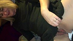 wife smoking in destroyed dress at home