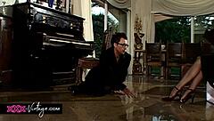 exploring vintage anal scenes with a stunning blonde babe