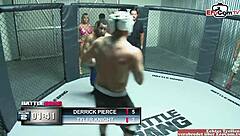 blonde slut with natural tits fucks in boxing ring contest