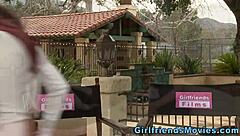 Lesbian milfs scissor to climax with oral pleasure.