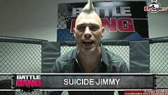 blonde slut with natural tits fucks in boxing ring contest