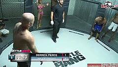 blonde slut with natural tits fucks in boxing ring contest